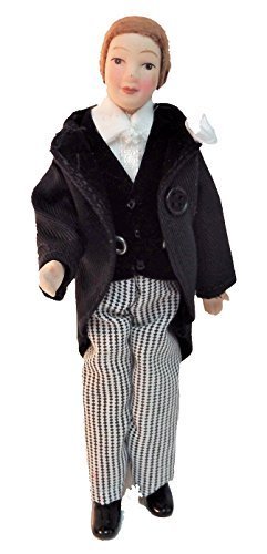 Melody Jane 1:12 Scale Dollhouse Miniature - Porcelain Gentleman Father Figure, Posable, 5.5 Inches Tall - View #6