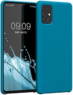 kwmobile Case Compatible with Samsung Galaxy A71 Case - TPU Silicone Phone Cover with Soft Finish - Blue Reef