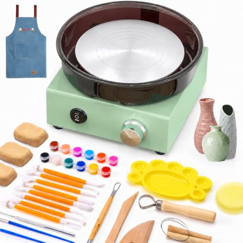 Alldeer Mini Pottery Wheel for Kids, Beginners...