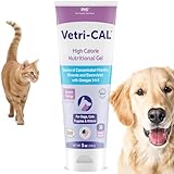 Vetri-CAL High Calorie Nutritional Gel for Dogs & Cats – Appetite Booster with Omega 3-6-9, Vitamins A-D-E-B – Recovery & Energy Support – Tasty Malt Flavor – 5 oz Tube