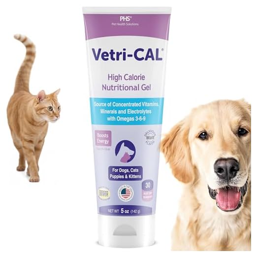Vetri-CAL High Calorie Nutritional Gel for Dogs, Cats, Puppies & Kittens – Appetite Booster with Omega 3-6-9, Vitamins A-D-E-B – Recovery & Energy Support – Tasty Malt Flavor – 5 oz Tube