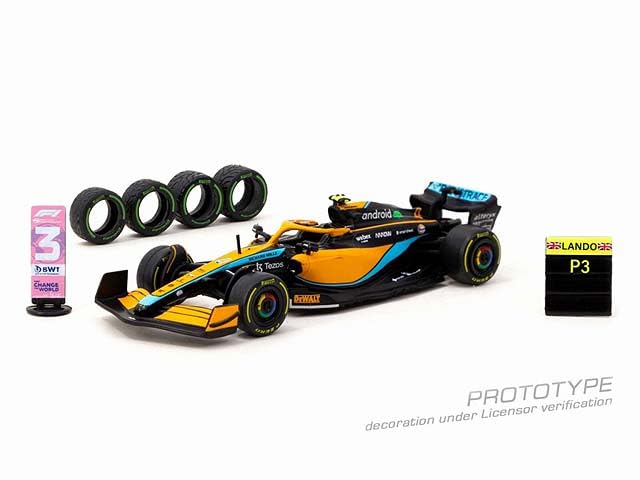 Tarmac Works Kit Modellino Auto McLaren MCL36 F1 2022 Emilia Romagna GP #4 L. Norris Modellino per Hobbyisti e Appassionati, Età 14+