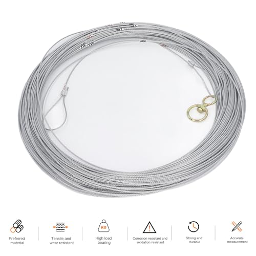 70m Deep Well Measuring Rope, Alloy Steel Scale Steel Wire for Road, Railway, Engineering Projects, Farmland Measurement, Power Engineering