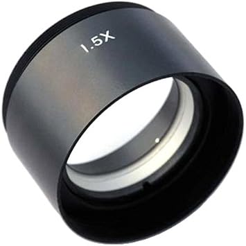 AmScope ZM15 1.5X Barlow Lens For ZM-Series Stereo Microscope Heads, 48mm Diameter Mount