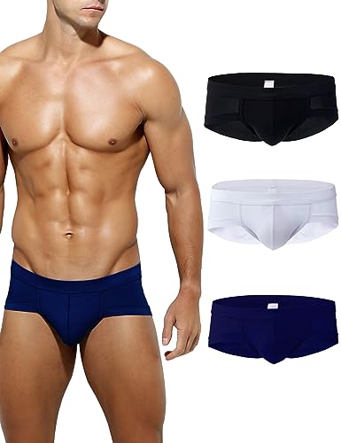 Casey Kevin Slip Homme Modal Lot de 3 Slips Boxer Briefs sous-Vêtements Respirant et Confortable...