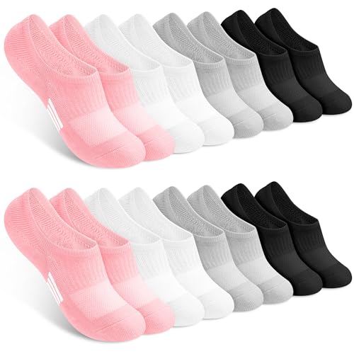 Image of 8 Pairs No Show Socks Womens Cushioned Low Cut Ankle Invisible Socks Non Slip Athletic Casual Socks