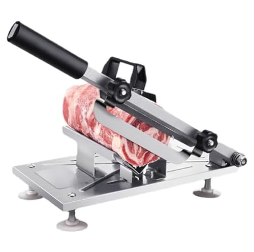 1pc Stainless Steel Meat Slicer, Manual Frozen Meat Slicer with Adjustable Thickness, Durable, Sharp, Easy to Clean, Suitable for Cutting Beef, Mutton, Can Be Used for Business, Home, Party