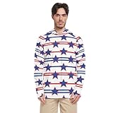 etherspher stripe stars 4th of july independence day - felpa da uomo con cappuccio a maniche lunghe upf 50 +, ad asciugatura rapida, protezione dai raggi uv con cappuccio, con cappuccio, stripe stars