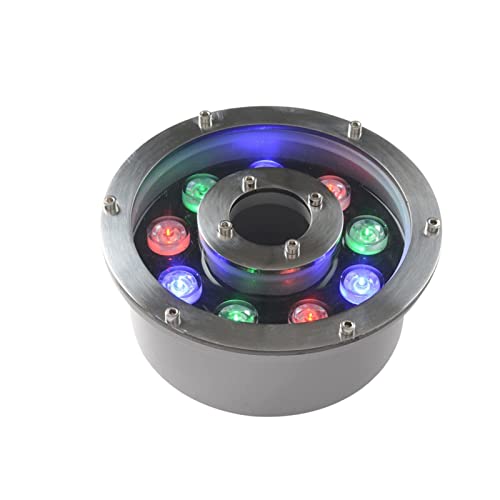 GUODDM Foco Empotrable para Exteriores - Luz LED Sumergible, Luz Subacuática para Iluminación De Estanque Impermeable IP68, Luz De Fuente De Anillo LED (Color : Blue, Size : 12v 6w)