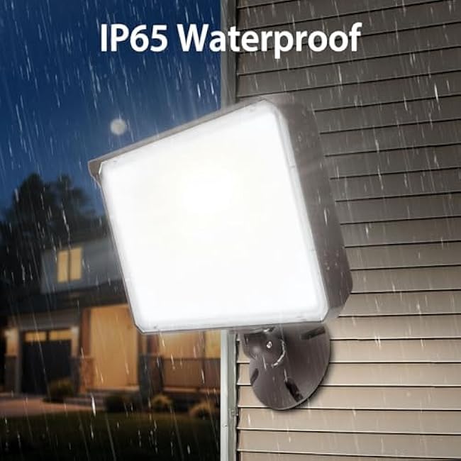 150W LED Flood Light Outdoor Knuckle, Switch Controlled Floodlight with Plate,5000K 22000Lm IP65 Waterproof Outdoor Security Lights for Yard Garden Garage,ETL Listed