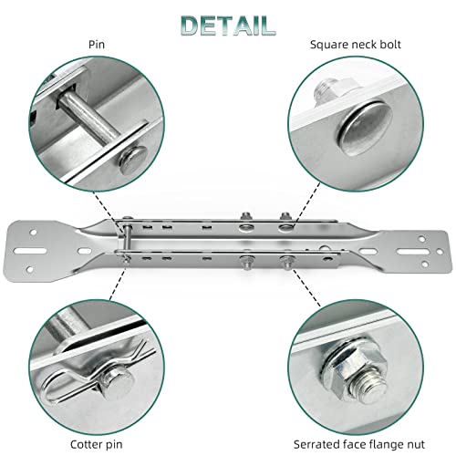 ForoGore Garage Door Parts Reinforcement Bracket,Garage Openers and Parts Door Adjustable Reinforcement Bracket,Garage Door Operator Reinforcement Bracket (Adjustable to 18\", 21\" or 24\") - Thumbnail 5