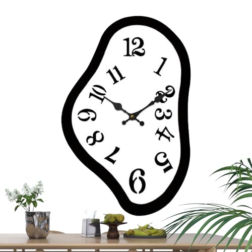 Horloge En Verre Vikmari – Montre Décorative Vintage Au Design Irrégulier, Mécanisme De Tique Silencieux, Salle De Classe Rétro Pour La Maison, Le Bureau | Cadeau Vacances Anniversaire Pendaiso