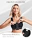 BRABIC Post Surgery Compression Bras for Women Front Closure Mastectomy Bra with Wide Adjustable Straps Wirefree, Black, S