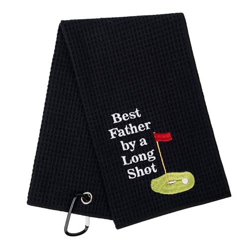 SINUOLIN Personalized Golf Towels Gift - Customizable with Any Name! Ideal for Men & Women on National Golf Day, Retirement, Birthday, Christmas - Available in 16”x 24” & 16”x 16” Microfiber