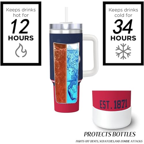 Image of Atlanta 30 oz Tumbler with Handle and Straw,Car cup,Coffee Mug,100% Leakproof Insulated Tumbler with Lid and Straw,Made of Stainless Steel,Cup Holder Friendly Base,Classic Collection Gifts for Fans