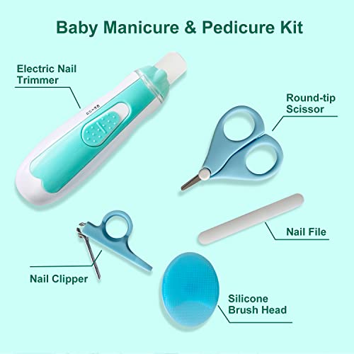 Baby Grooming Kit, 25 In 1 Baby Healthcare And Grooming Kit, Baby Electric Nail Trimmer Set Newborn Nursery Health Care Set For Newborn Infant Toddlers Boys Girls Shower Gifts (0-3 Years+) (Blue) #TOP3