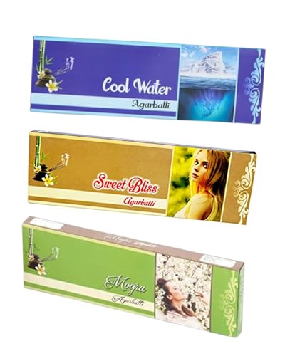 Image of Eternia Elegant Bliss Luxury Set Burning Incense Sticks | Long-Lasting Aromatic Agarbatti for Soothing Fragrances | for Men & Women | Pack of 3