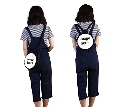 Image of Women Novelty Round Clock Shape Zippered Clock Purses for Women Tote Handbag Shoulder Bag, Gift for Mom Girlfriend