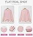 Dokotoo Spring Tops for Women 2026 Fashion Long Lantern Sleeve Trendy Loose Fit Shirts Basic Waffle Knit Tee Ladies Pullover Jumper in Pink XX-Large
