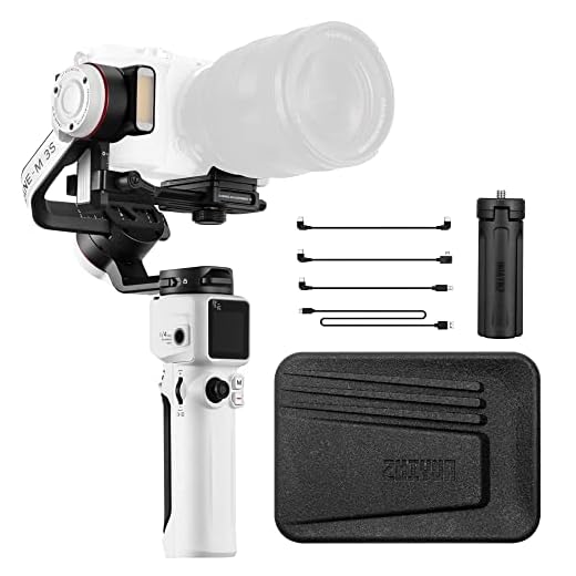 Zhiyun Crane M3S Gimbal Portatif Stabilisateur 3-Axes Tout en Un pour Appareils Photo sans Miroir comme Sony,Canon,Smartphone comme iPhone,Sumsung,Caméras d'action comme Gopro(Ver améliorée en 2023)