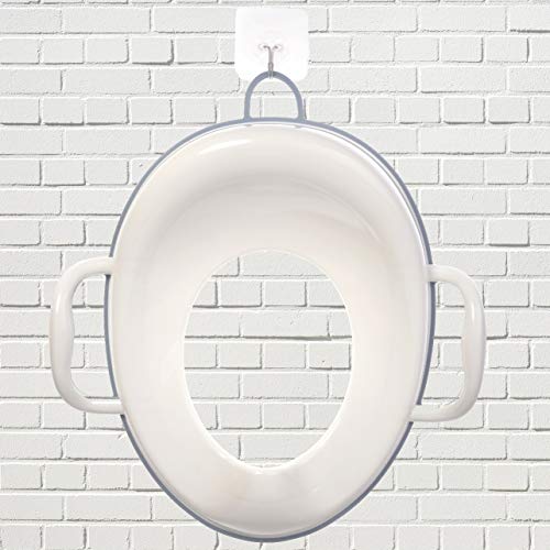 Bisoo - Adaptador WC Niños - Reductor Vater Bebé - Asiento Inodoro Seguro y Cómodo - Transición del orinal infantil al baño adulto - Compacto y Portátil - Incluye gancho (azul)