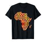 Cool Africa Map Kente Cloth Gift For Men Women African Lover T-Shirt