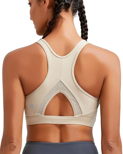 Image of RUNNING GIRL Sports Bras for Women High Support Moulded Cup High Impact Sports Bras Racerback Workout Running Yoga Bra