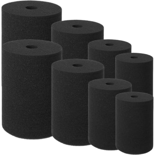 VILLCASE Rotary Sponges Set of 8 Cup Turner Inserts Foam Cylinder Sponges for Cup Turner Black Fits Tumbler Sizes