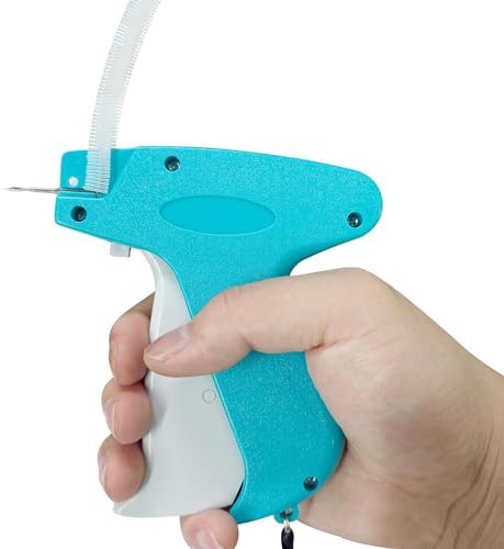 Quick Clothing Fixer, Tag Attacher Gun Kit for Clothes Labeler, Mini Stitch Hemming Gun for Clothes, Micro Tagging Stitch Tool for Clothing with 5 Needles, 2000 Fastners