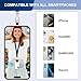 takyu Cell Phone Lanyard Pad, 2 Pack Universal Phone Safety Tether Connector with Adhesive Compatible for Most Smartphones (Black Black)