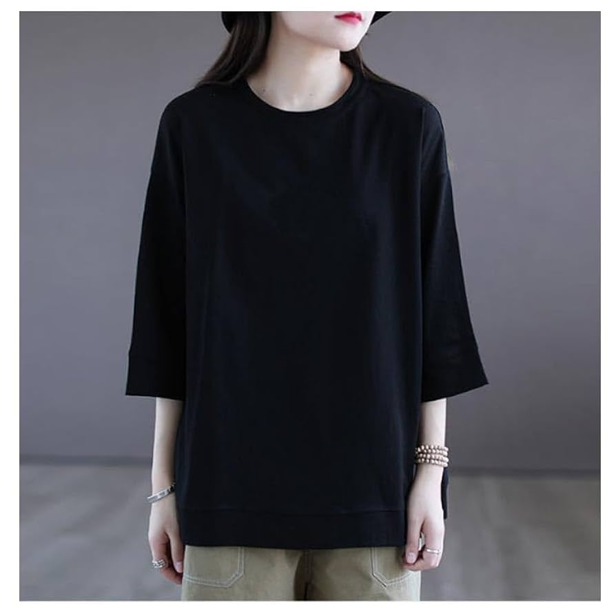 Amazon.co.jp: Tシャツ 七分袖 レディース トップス 7分袖t