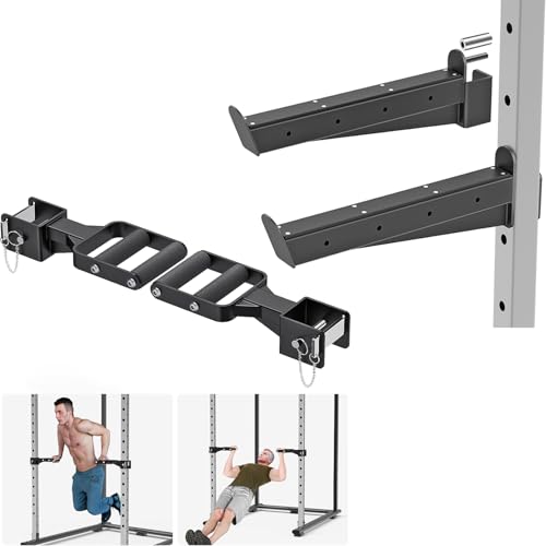 Kipika Safety Spotter Arms & Multi-Grip Dip Bars Bundle – Home Gym Strength Training Essentials