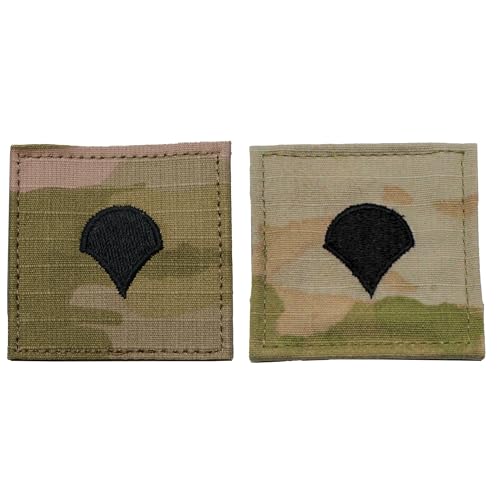 Specialist SPC E-4 Army Rank OCP Patches With Hook Fastener Set of 2