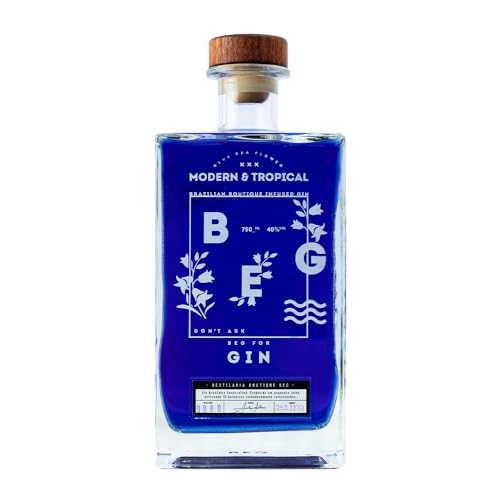 BEG - Modern & Tropical Gin 750ml – Gin Infusionado por 24h - Azul Vibrante que Transforma...