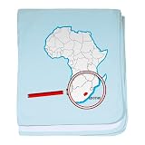 CafePress Lesotho Under A Magnifying Glass Baby Blanket, Super Soft Newborn Swaddle