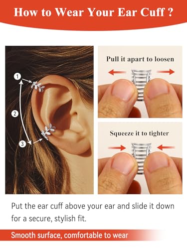 FaithHeart Ear Cuff Earrings for Women Non Piercing Lightweight Sterling Silver Ear Cuff for Non Pierced Ears Hypoallergenic Fake Earrings with Gift Box3