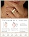 PLOMFOV Stackable Gold Rings for Women Non Tarnish Chunky Cubic Zirconia 14K Gold Plated Ring Set Stack Dainty Statement Promise Wedding Bands Engagement Rings for Women Size 9