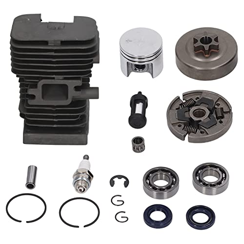 Kit de Motosserra 3/8 pol. 6T Cilindro Vela de Ignição Kit de Rolamento de Filtro de Ar para MS180 M