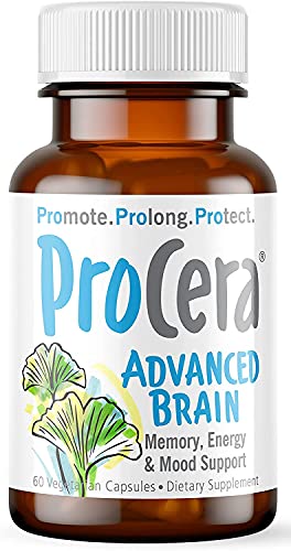 Procera Advanced Brain - Fast Acting - Ingredients Supported by 100+ Studies - Improve Memory, Recall - Concentration - Clears Fog - Mental Clarity - Slows Cognitive Decline - 60 Count