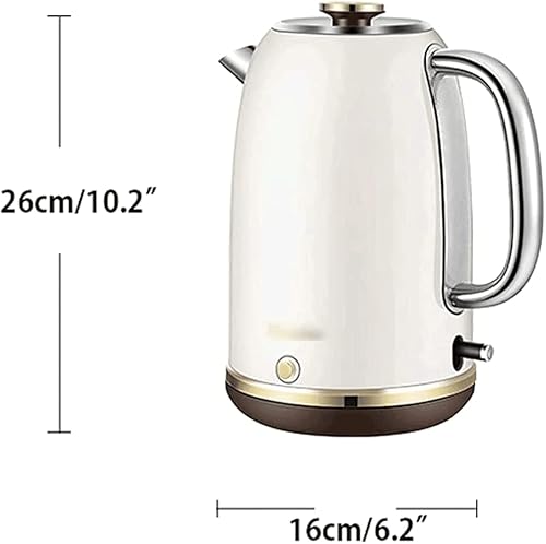 Hervidor eléctrico de 1.8 l de alta calidad de acero inoxidable 316, hervidor de agua de ebullición rápida, apagado automático y protección contra