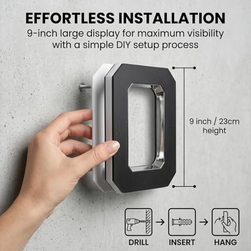 Número de casa solar LED 8 impermeable para pared exterior 6