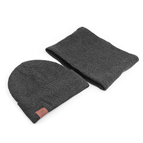 Winter Beanie Daily Hat - Thermal Polar Fleece Ski Stocking Skull Cap For Men And Women (Gray Set) #TOP3