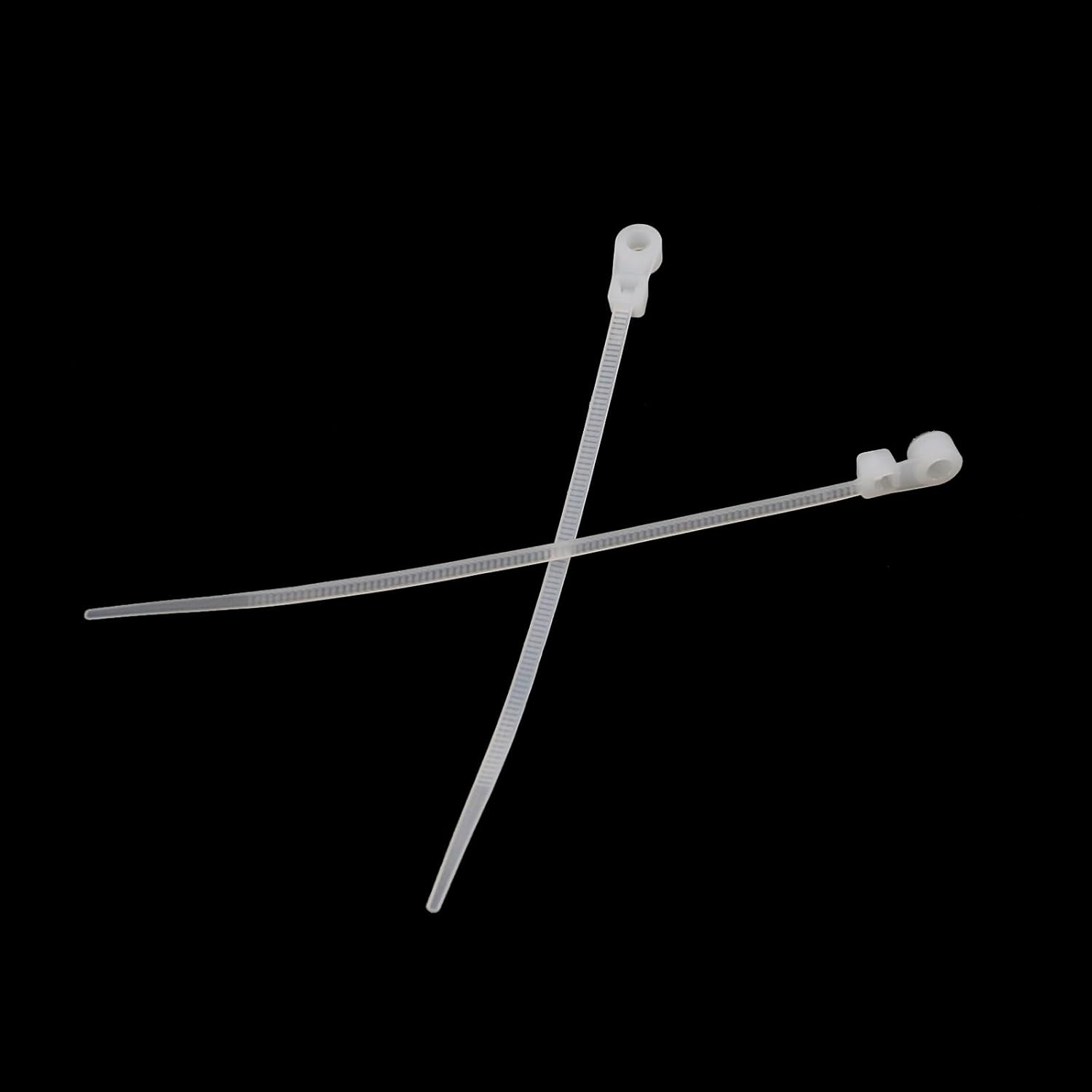 T Tulead White Cable Zip Ties Screw Mount Zip ties Self Locking Wire Ties 3.94-Inch Length, 100PCS with Screws