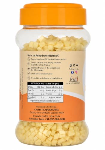 Image of Nutra Vita Freeze Dried Cheddar Cheese Flakes 100 Grams