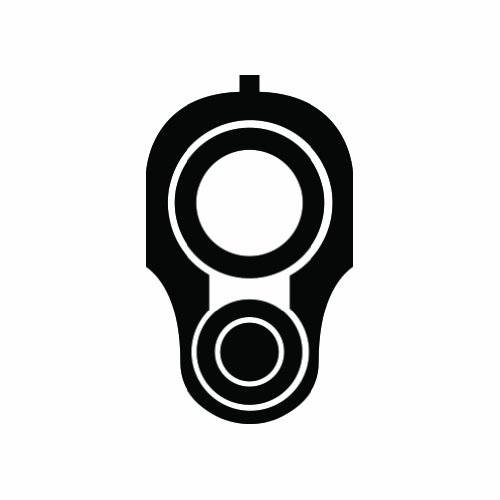 (2x) M1911 Barrell - Black - Sticker - Decal - Die Cut