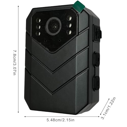 Cámara 4K Mini Body Body Con 32 GB - 6-8 Horas Cámaras De La Cámara De La Tarjeta De Vida De La Vida De La Batería Con Grabación De Audio Y Video | Cam Boddy Accesorio Multifunción Para Seguridad Y Ot - imagen 7
