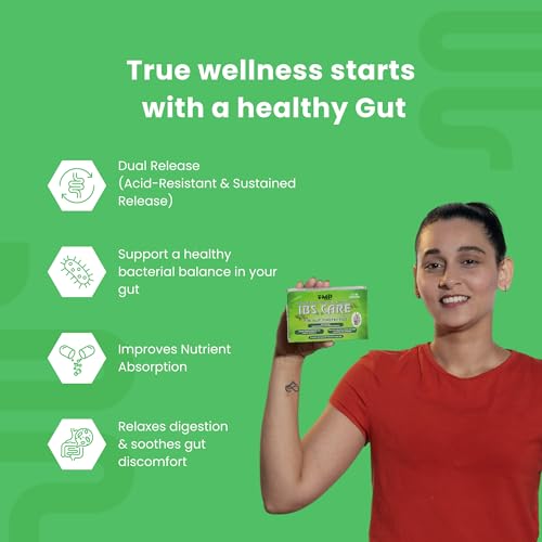 Image of TMP IBS CARE - The Gut Protector | Supports Healthy Digestion - Relieves Constipation, Bloating & Acidity | Dual-Release(Acid Resistance & Sustained Release) - Peppermint Oil Capsules (Pack of 1)
