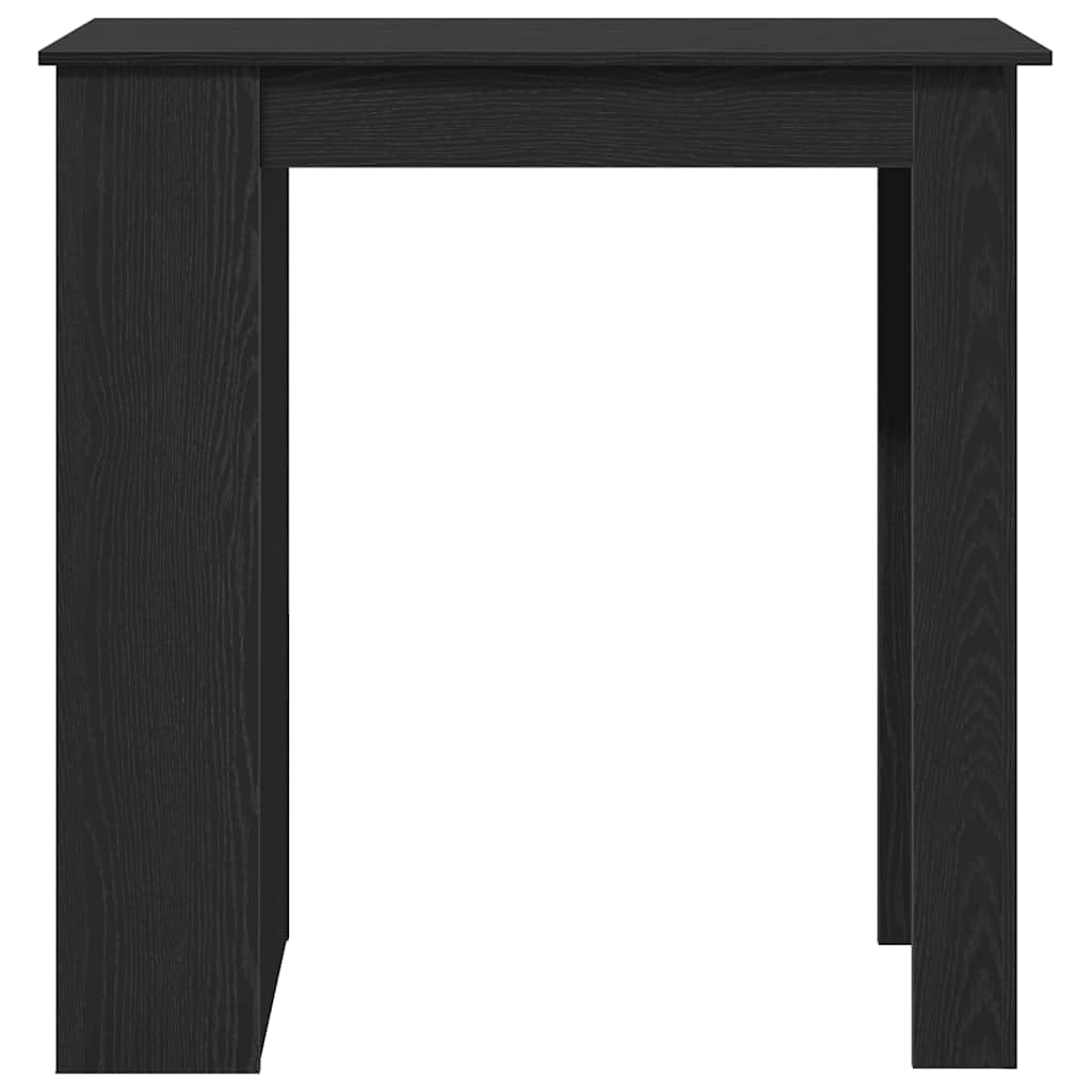 Bartisch Mit Regal Schwarz Eichenoptik 102x50x103,5 cm | 3 Ablagen, Holzwerkstoff, Pflegeleicht, Feuchtes Tuch Reinigung, Wandhalterung