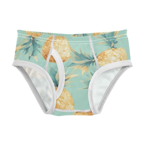 Gold Glitter Pineapples Mint Toddler Boys Cotton Kids Underwear Breathable Children Undies