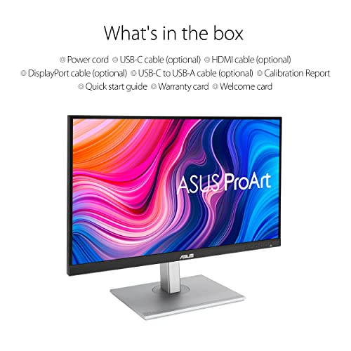 Image of ASUS ProArt PA278CV - 27 Inch PC Screen - IPS Panel - 2560 x 1440 - 350cd /m - 75Hz - 2x Display Port, HDMI, 4x USB 3.1 and 1x USB-C - 100% sRGB - 100% Rec. 709 - △E< 2 - Calman Verified - Warranty 5